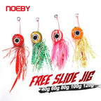 NOEBY Tai Rubber Kabura Jig Lure Set 4pcs Saltwater Snapper Jig Heads 40-120g