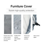 68 size silver garden patio protective cover Oxford cloth furniture dust cover rattan table and chair sofa waterproof rain cover