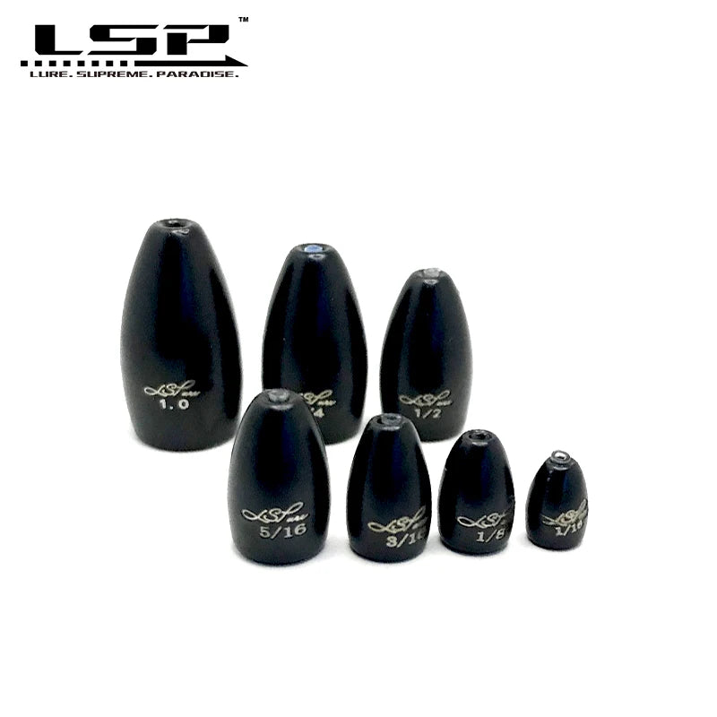 LSP Texas Rig Sinker 1/16 - 1 Oz Bullet Bass Fishing Weight 1.8-28g Lure Accessories Fishing Goods For Winter Fishing