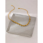 Yhpup New Metal 18 K Plated Short Chain Choker Necklace for Women Gold Stainless Steel Jewelry Joyería Acero Inoxidable Mujer