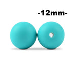 LOFCA 100Pcs/lot 12MM Round Shape Silicone Beads Used in jewelry making Necklace Bracelets Keychain Jewelry accessories