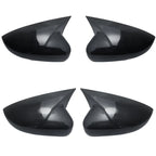 2 Pcs For Volkswagen VW Polo MK5 6R 6C 2009-2017 ABS Side Rearview Wing Mirror Cover Caps Shell Trim OX Horn Style Exterior