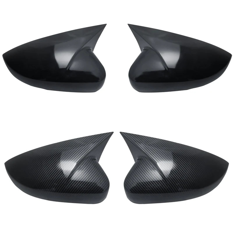 2 Pcs For Volkswagen VW Polo MK5 6R 6C 2009-2017 ABS Side Rearview Wing Mirror Cover Caps Shell Trim OX Horn Style Exterior