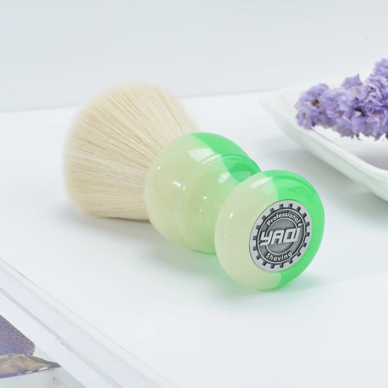 YAQI JANUS BIFRONS 24mm Synthetic Cashmere Knot Mens Shaving Brush With Dark Seen Handle