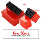Letter&Number Stamp Punch Set Hardened Steel Metal Wood Leather Steel Punch Alphabet Letter Number Tool Leather craft Stamp