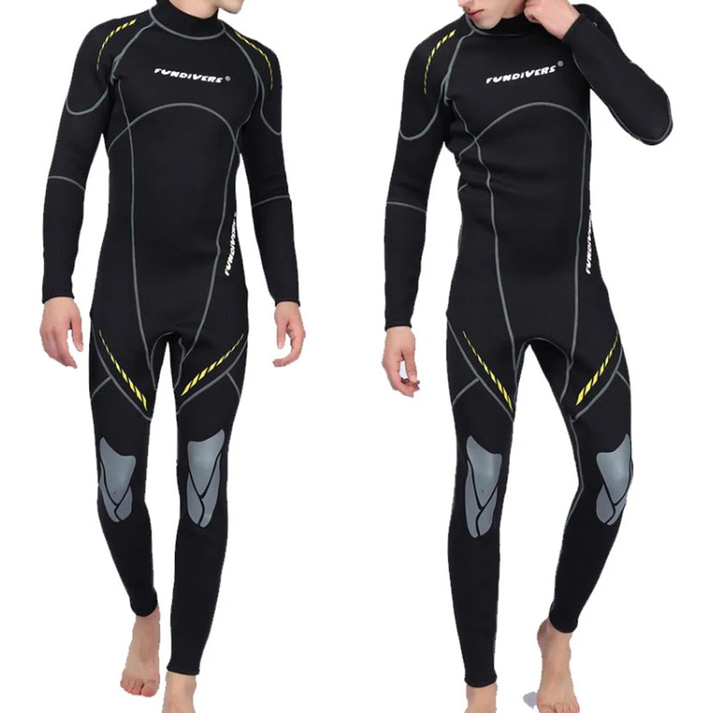 Premium Neoprene Wetsuit 3mm Men Scuba Diving Thermal Winter Warm Wetsuits Full Suit Swimming Surfing Kayaking Equipment Black