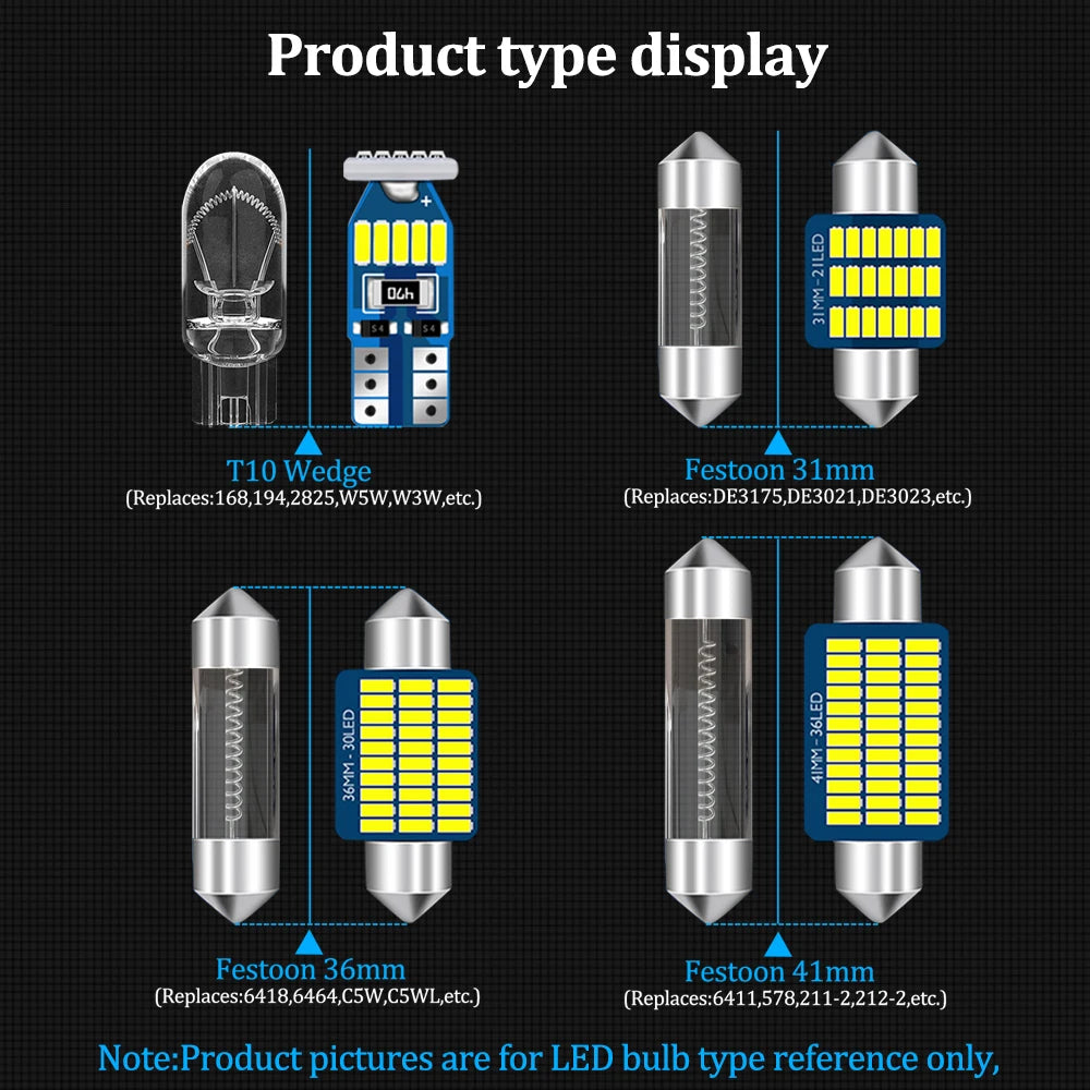 9pcs Car LED Interior Lights Canbus For Dacia Sandero Stepway 2009 2010 2011 2012 2013 2014 2015 2016 2017 2018 2019 2020 - 2025