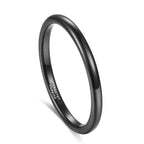 Somen Classic 2/4/6/8mm Dome Black Tungsten Carbide Ring Polished For Women Engagement Rings Wedding Band Jewelry anillos mujer