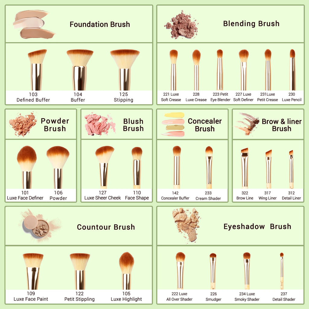 Elevate Your Beauty Routine: Jessup Pro Eco Bamboo Brush Set