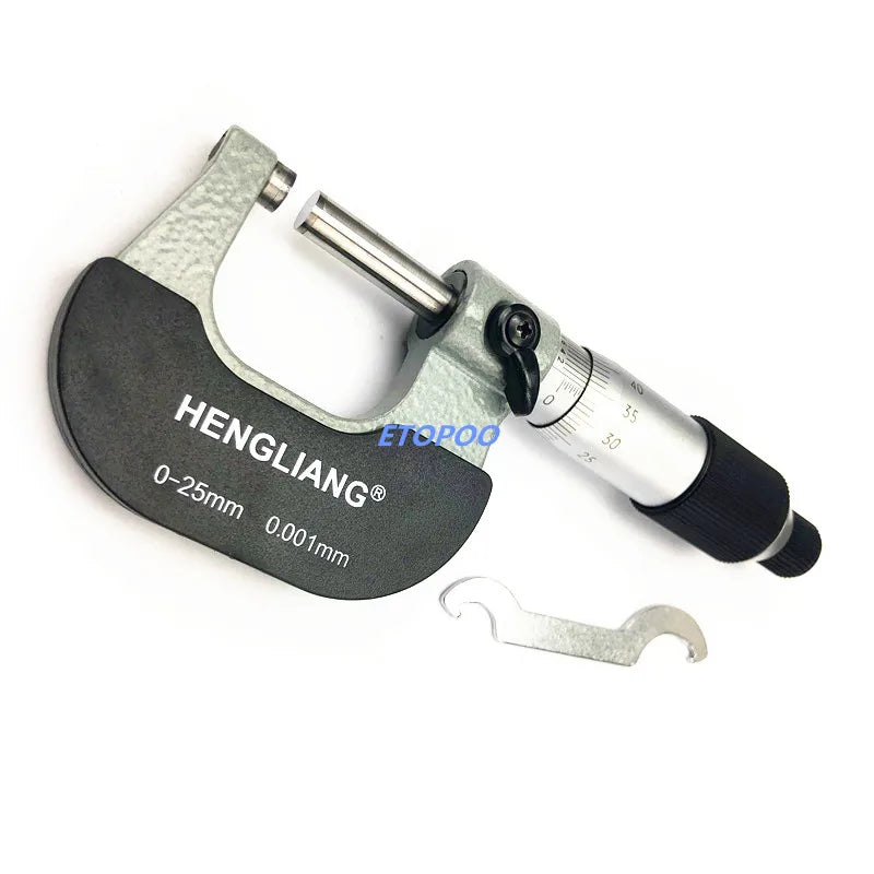 0-25mm Outside Micrometer 0.001mm Resolution Thickness Measuring Gauge