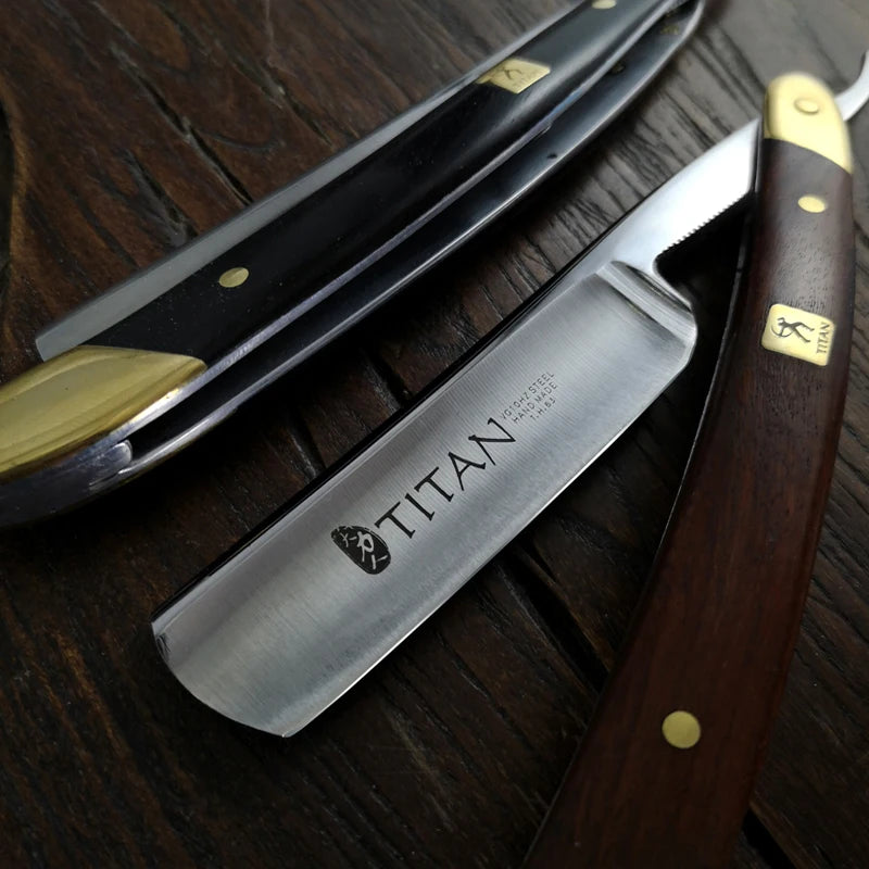 Titan straight razor barber razors for beard male shaving knife men's safety shaver razors