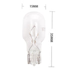 Wholesales 100pcs/lot Warm White T15 W16W Halogen Light 12V 18W Interior Clearance Light Dashboard Automotive Clear Glass