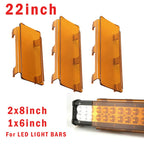 LED Work Light Bar Dust Proof Protective Covers Amber Clear Black Red White Color For 3" 4" 7" 12" 20" 22" 32" 42" 52" Led Light