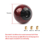 Universal Car Gear Shift Knob Carbon Fiber Car Gear Shift Knob Shifter Lever Round Ball Shape Acrylic Transparent Packaging