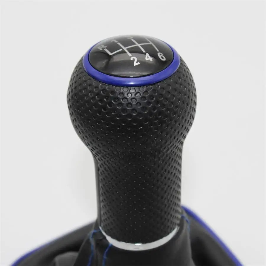 Gear Shift Knob with Leather Boot 23mm Blue Stitching for Seat Leon 2000-2001, Toledo 1999-2001
