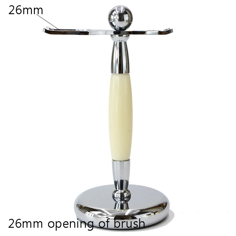 DSCosmetic Metal Shaving Brush Stand and Safety Razor Holder, 26mm/32mm/37mm Black/White