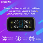 CAREUD U903 Car Wireless TPMS Tire Pressure Monitoring System with 4 Internal Replaceable Battery Sensors LCD Display
