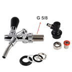 Beer Tap Faucet with Adjustable Flow, Chrome Plated Homebrew Kegerator Tap, Ball Lock