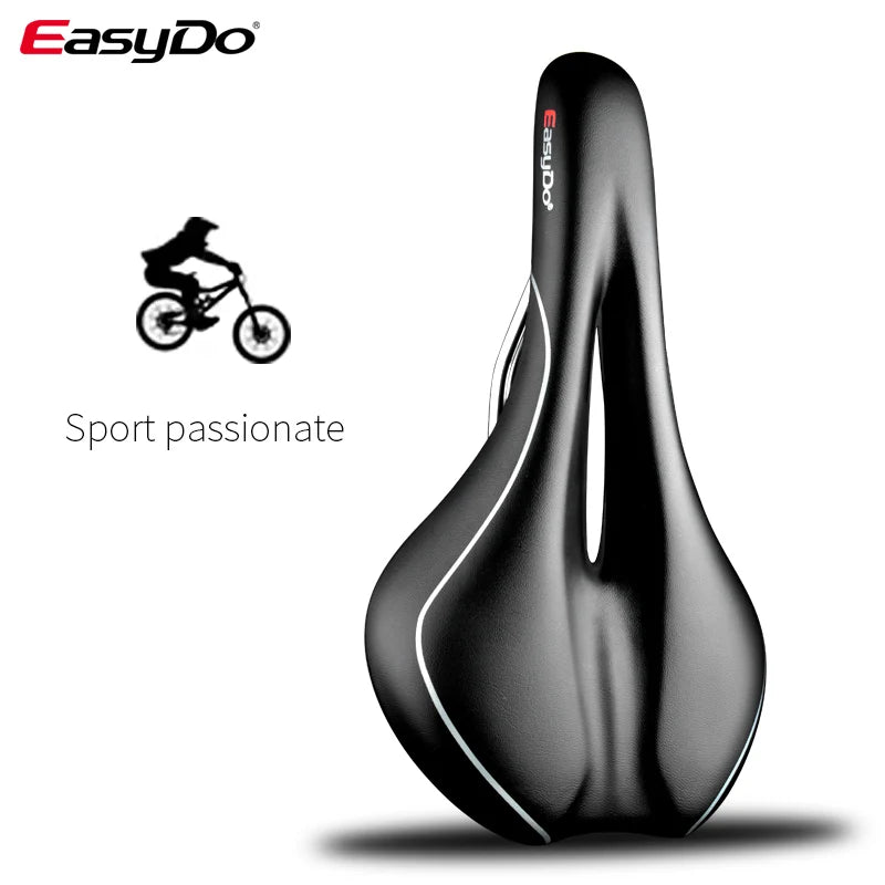 Easydo Comfortable Waterproof  Bicycle soft cushion Saddle Fits for MTB Road Bike Folding Bike Hollow Design Ergonomic Saddle