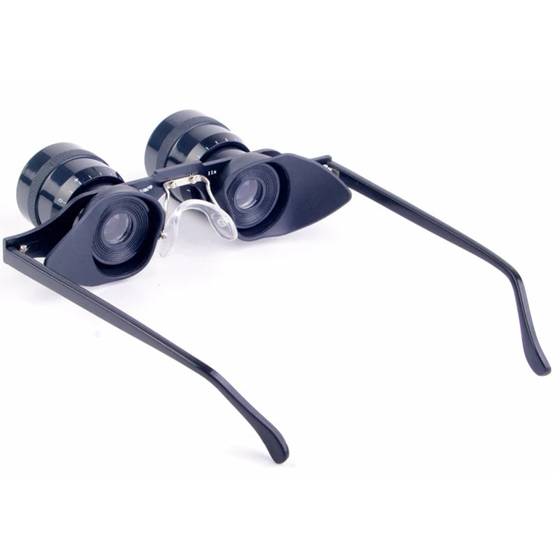 11x34 Compact Binoculars Glasses Style, Black Portable Opera Theater Concert Viewing