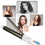 USHOW Professional Ceramic Hair Curler LED Digital Temperature Display Curling Iron Roller Curls Wand Waver Fashion Styling Tool