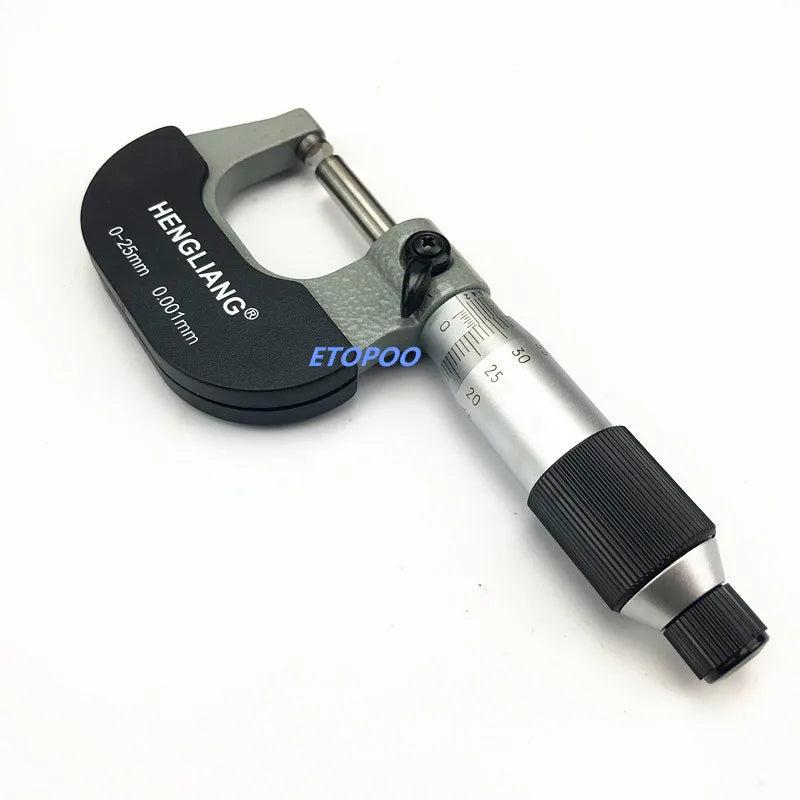 0-25mm Outside Micrometer 0.001mm Resolution Thickness Measuring Gauge
