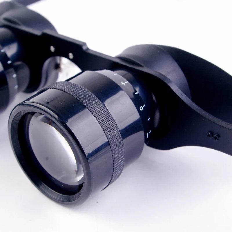 11x34 Compact Binoculars Glasses Style, Black Portable Opera Theater Concert Viewing