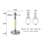 DSCosmetic Metal Shaving Brush Stand and Safety Razor Holder, 26mm/32mm/37mm Black/White