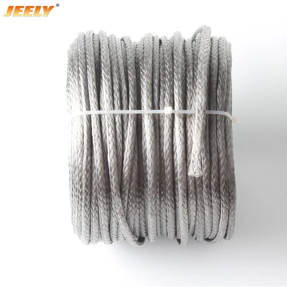 Jeely UHMWPE Tow Rope 6mm 5m/10m Grey 3260kg Winch Line for Glider Towing
