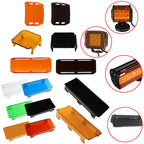 LED Work Light Bar Dust Proof Protective Covers Amber Clear Black Red White Color For 3" 4" 7" 12" 20" 22" 32" 42" 52" Led Light
