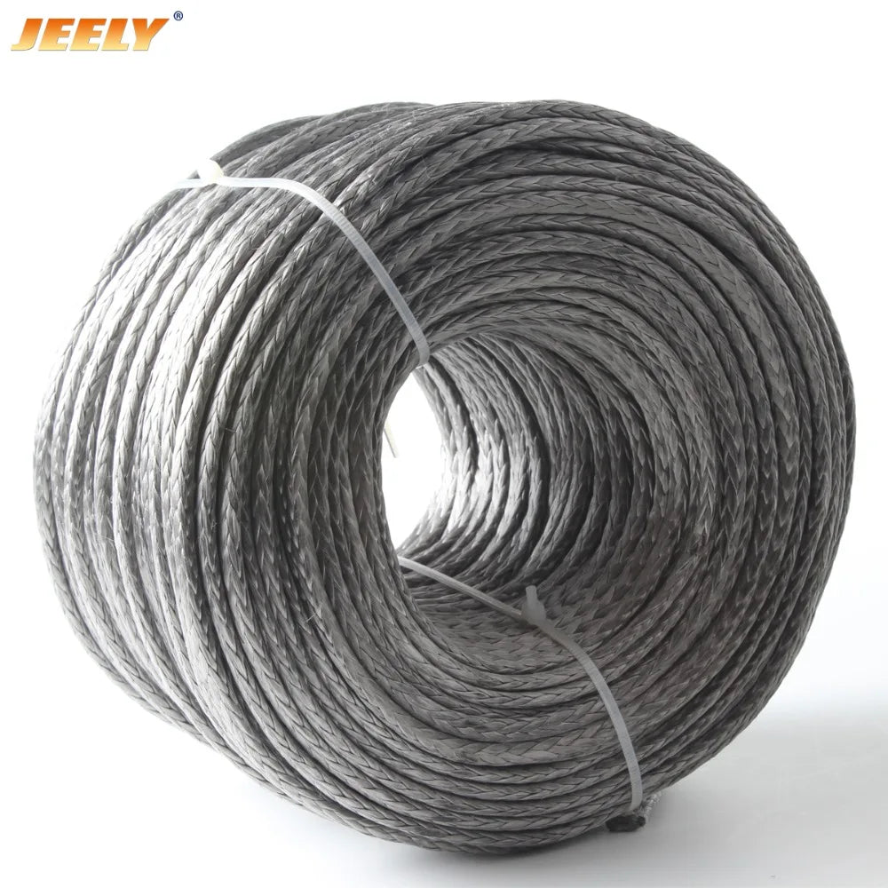 Jeely UHMWPE Tow Rope 6mm 5m/10m Grey 3260kg Winch Line for Glider Towing