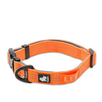 Truelove Reflective Nylon Dog Collar, Adjustable Padded Soft, Black/Gray/Neon Yellow/Orange S-XL