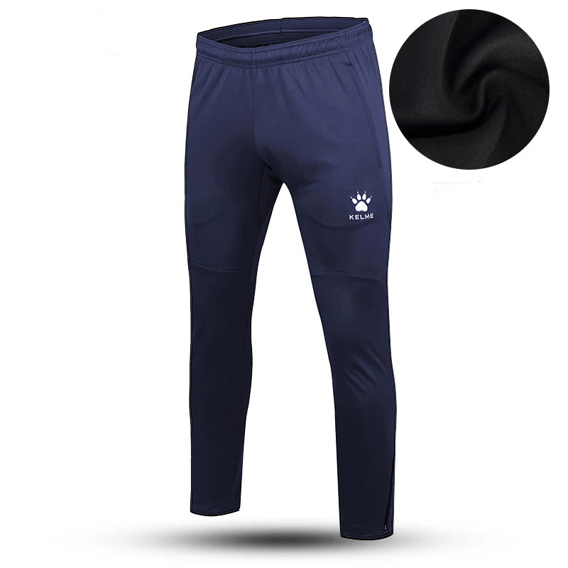 KELME Men Sports Trousers Sweatpants Kid Winter Padded Pants Thicken Jogging Women Fitness Outwear Warm Long Pants  K15Z406
