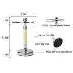 DSCosmetic Metal Shaving Brush Stand and Safety Razor Holder, 26mm/32mm/37mm Black/White