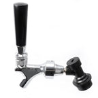 Beer Tap Faucet with Adjustable Flow, Chrome Plated Homebrew Kegerator Tap, Ball Lock