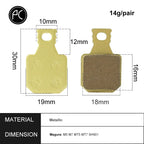 PCycling Metallic Disc Brake Pads 4 Pairs (8pcs) for Magura MT5 MT7 SH901 Yellow