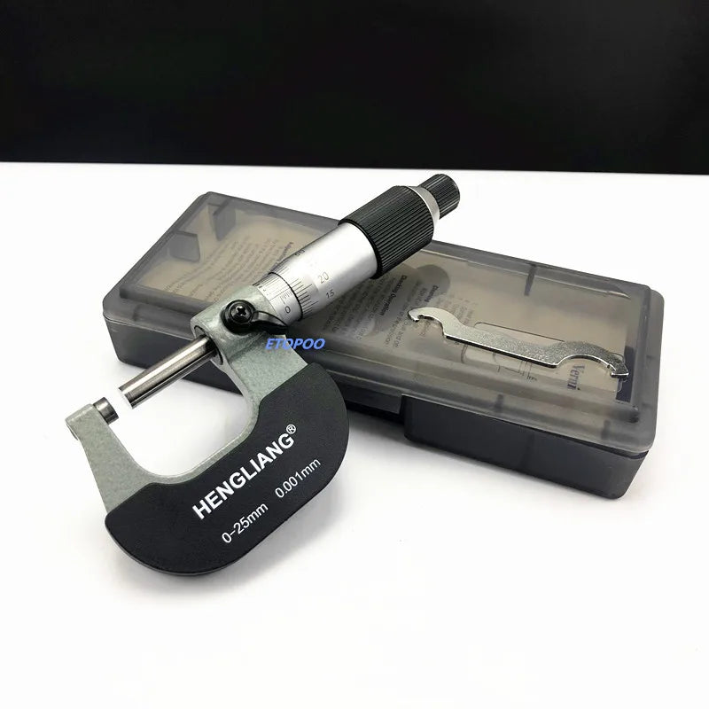 0-25mm Outside Micrometer 0.001mm Resolution Thickness Measuring Gauge