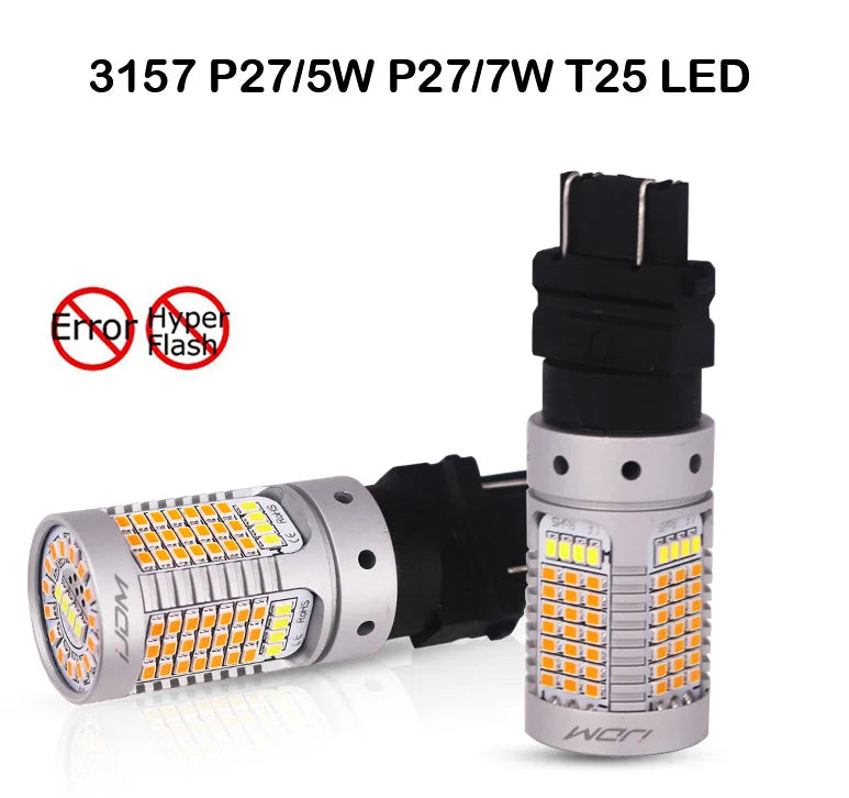 iJDM 7443/3157/1157 Switchback LED Bulbs White/Amber Canbus No Hyper Flash 2pc