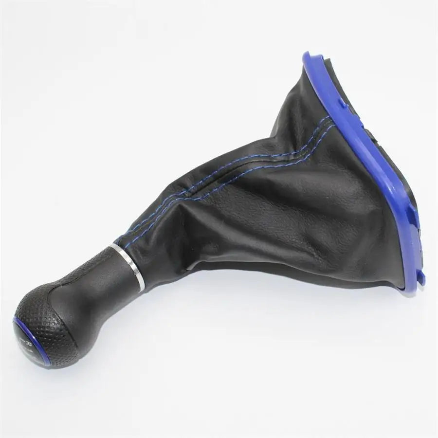 Gear Shift Knob with Leather Boot 23mm Blue Stitching for Seat Leon 2000-2001, Toledo 1999-2001