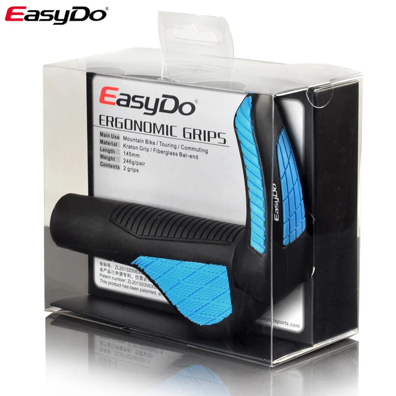 Easydo Bicycle Grip Ergonomic Grip Anti Slip Rubber Bicycle Grip Suitable for Shock-Absorbing Mountain Bike and Road Bike Grip
