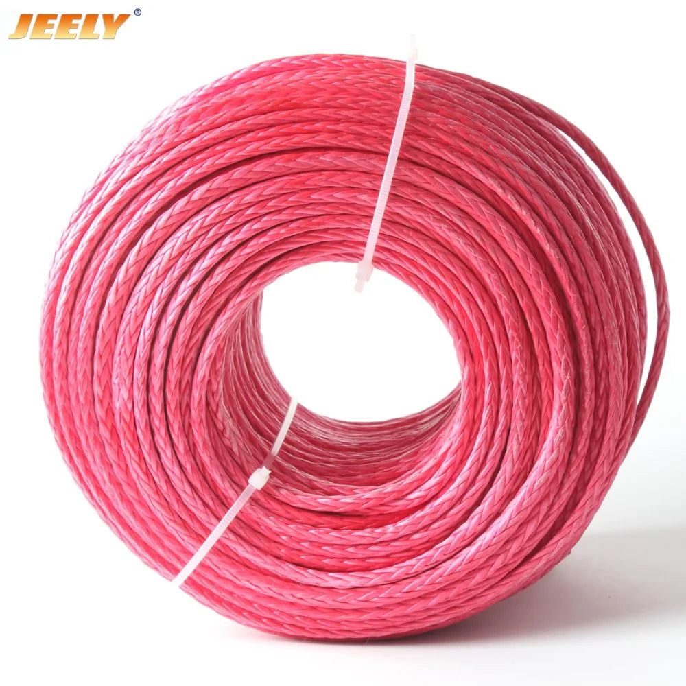 Jeely UHMWPE Tow Rope 6mm 5m/10m Grey 3260kg Winch Line for Glider Towing