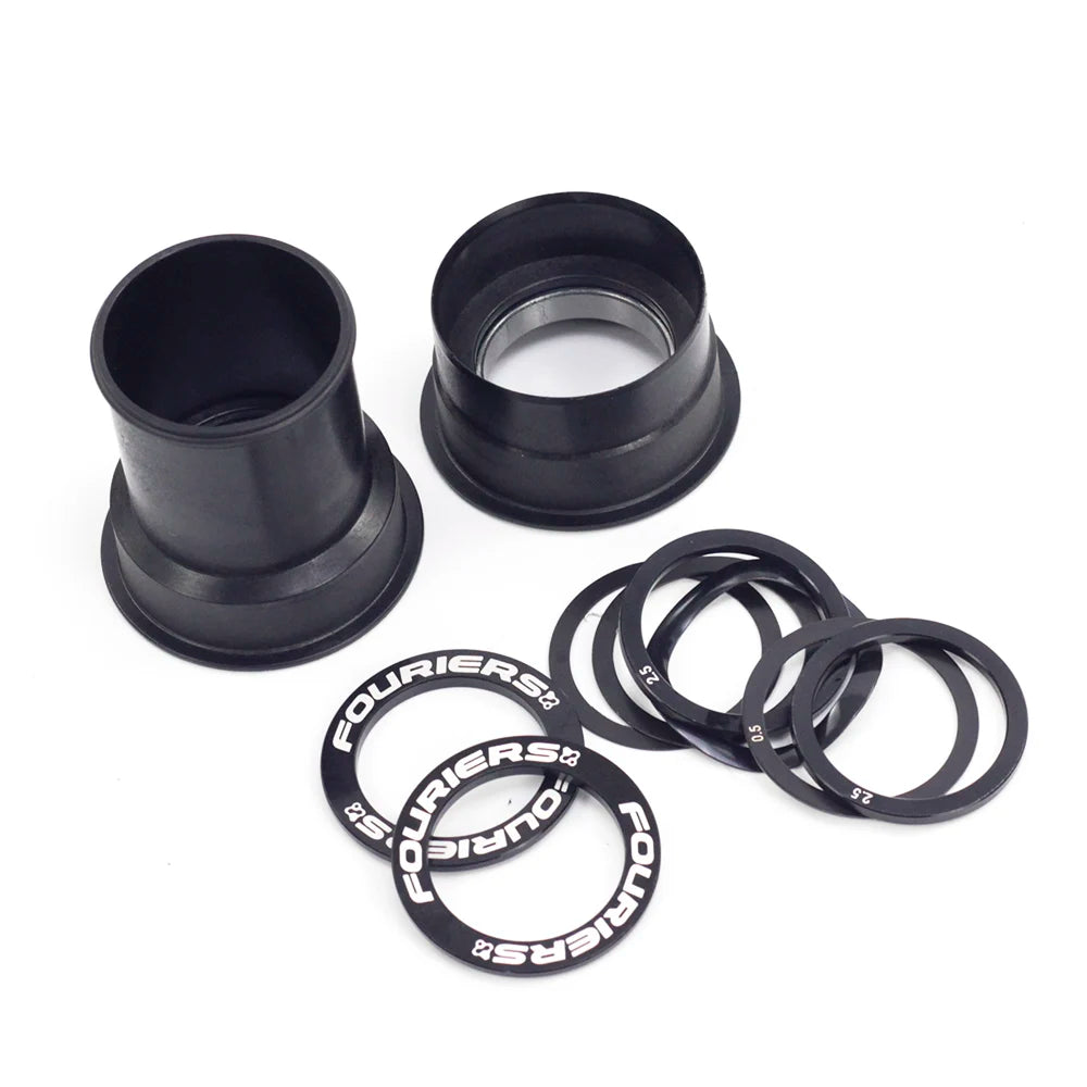 Fouriers PF30 to BB30 Bottom Bracket 46x68/73mm Frame 30mm Axle Enduro Bearings Black