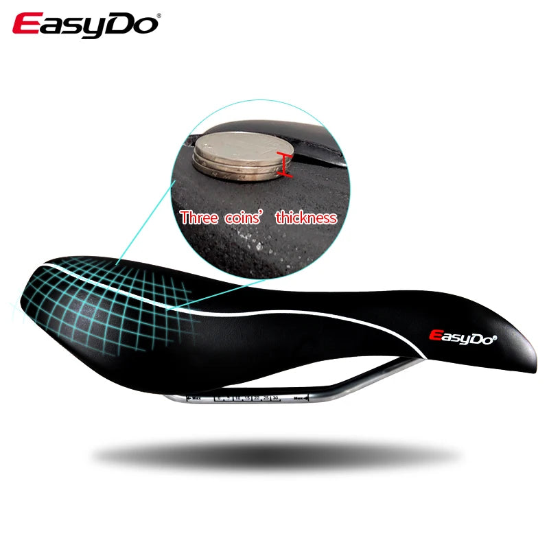Easydo Comfortable Waterproof  Bicycle soft cushion Saddle Fits for MTB Road Bike Folding Bike Hollow Design Ergonomic Saddle
