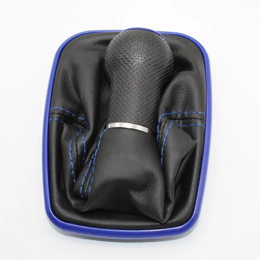 Gear Shift Knob with Leather Boot 23mm Blue Stitching for Seat Leon 2000-2001, Toledo 1999-2001