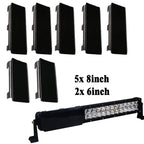 LED Work Light Bar Dust Proof Protective Covers Amber Clear Black Red White Color For 3" 4" 7" 12" 20" 22" 32" 42" 52" Led Light