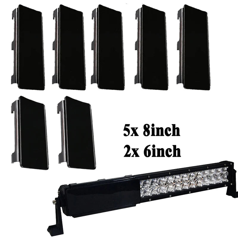 LED Work Light Bar Dust Proof Protective Covers Amber Clear Black Red White Color For 3" 4" 7" 12" 20" 22" 32" 42" 52" Led Light