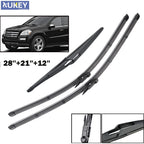Xukey Front Rear Wiper Blades For Mercedes Benz R GL M ML Class W251 W164 X164 28'' 21'' 12'' 2011 2010 2009 2008 2007 2006