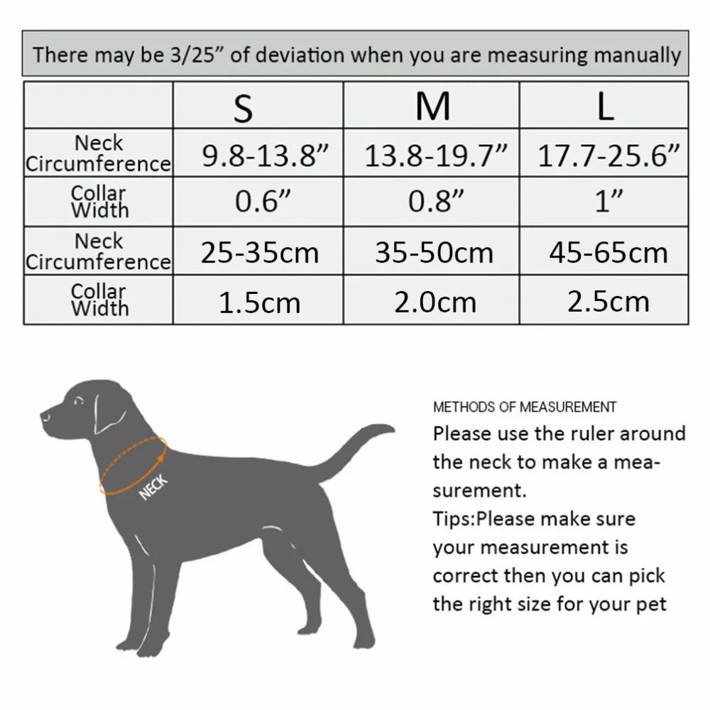 Truelove Reflective Nylon Dog Collar, Adjustable Padded Soft, Black/Gray/Neon Yellow/Orange S-XL