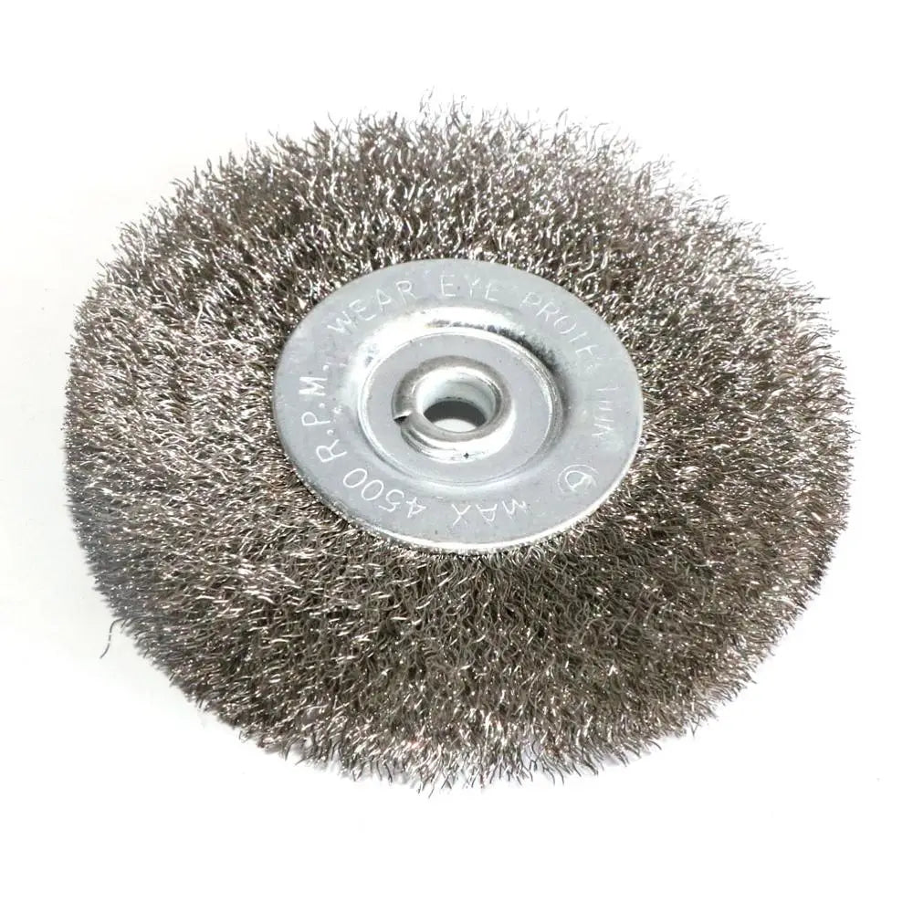 0.15mm Stainless Steel Wire Wheel Brush 3"-10" Flat Type for Bench Grinder Polishing Abrasive Tool Metal Derust wood Deburring