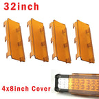 LED Work Light Bar Dust Proof Protective Covers Amber Clear Black Red White Color For 3" 4" 7" 12" 20" 22" 32" 42" 52" Led Light